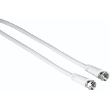 Hama Antennenkabel F-Stecker - F-Stecker, 3 m, 75 dB, Weiß