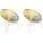 Beliani Acapulco Gartenstuhl 76 x 76 x 85 cm beige/gelb 2 St.