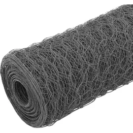 vidaXL Drahtzaun Stahl mit PVC-Beschichtung 25x1,5 m Grau - Grau