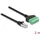 DeLock 66041 RJ45 Patchkabel CAT 6 U/UTP 2.00m Schwarz, Grün 1St.