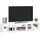 vidaXL TV-Schrank mit LED-Leuchten 200x36,5x40 cm Weiß Holz