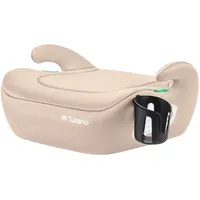 Tulano Cabby 20 Kindersitzerhöhung ab 6 jahre - 125-150 cm - Kindersitz 15-36 kg - Sitzerhöhung auto - Leichtgewichtige - Vorwärtsgerichtet - Getränkehalter - Beige