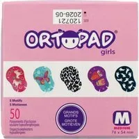 ORTOPAD For girls Grands motifs Medium - Pansement orthoptique hypoallergénique, adhésif Pansement(S)