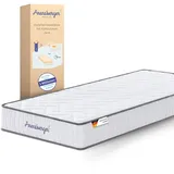 Arensberger Taschenfederkern Matratze mit Schaumstoff Schicht - H2 H3 Mittelfest – 7 Zonen - Federkern - Liegekomfort 90x200cm