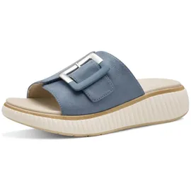 Jana Damen Pantoletten mit Schnalle Vegan, Blau (Denim), 37 EU