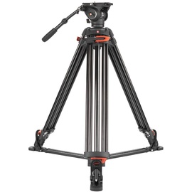 CARUBA Videostar 188 Pro Stativ - Robustes, stabiles und vielseitiges Videostativ für eine präzise Kamerapositionierung - Schnellverschluss 1/4'' Schraube - maximale Belastung 15kg