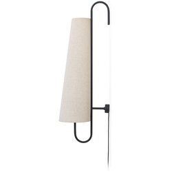 Ferm Living - Ancora Wandleuchte 100, schwarz / natur