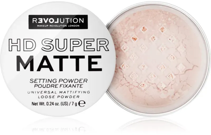 Revolution Relove HD Super Matte transparenter Fixierpuder mit Matt-Effekt Farbton Transparent 7 g