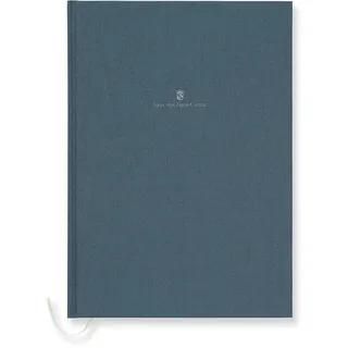 Graf von Faber-Castell 188635 - Notizbuch mit Leineneinband blau, DIN A4, 160 Seiten 100 g/m2 Papier