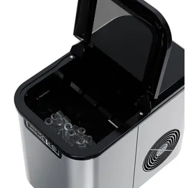 Tronitechnik TroniTechnik® Eiswürfelmaschine Eiswürfelbereiter aus Edelstahl , Ice Maker, 12kg/24h, 2,2 Liter Wassertank, 2 Größen, Selbstreinigung