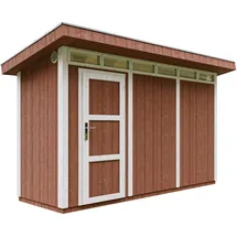 TIMBELA Gartenhaus 1,61 x 4,11 m Rot