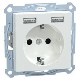 Merten Schuko-Steckdose mit USB Ladegerät Aktivweiß 1 St.