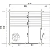 FinnTherm Gartensauna Lizzy XS Naturbelassen
