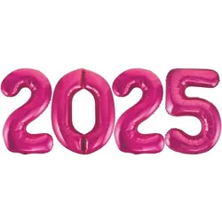 Folienballon 2025 pink Silvester XL Ballon
