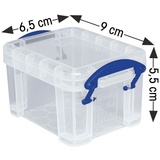 Really Useful Box Aufbewahrungsbox 0,14 l transparent 9,0 x 6,5 x 5,5 cm