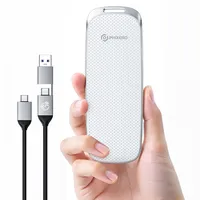 PHIXERO P10PRO Externe Portable SSD 1TB, Bis zu 1050MB/s, USB 3.2 Gen2, Inklusive 2-in-1 USB C Kabel, Externe Festplatte Tragbare NVMe SSD für iPhone 15+/Android/Windows/Mac, Weiß