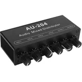 2 in 4 Out 3,5 Mm Stereo Audio Switch Stereo Audio Splitter Box Mini Vorverstärker Kopfhörerverstärker