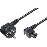 MicroConnect Pe010830a Schwarzes Stromkabel - C5 gewinkelt CEE7 Schwarz