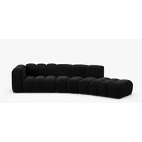 Micadoni Sofa Lupine, modular 5-Sitzer schwarz