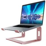 SOUNDANCE Laptop-Ständer, Aluminium-Computer-Erhöhung, ergonomischer Laptop-Ständer für den Schreibtisch, Metall-Halterung, kompatibel mit 10 bis 15,6 Zoll Notebook-Computern, Rosa