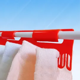 rpstrading 4 Stück Sockentrockner Wäscheständer,Winddicht Trockengestell,Kunststoff Aufhänger für Socken, Unterwäsche, Kleine Kleidung