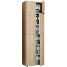 VCM Lona Aktenschrank 70 x 39 x 223 cm braun