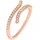 Steel_art Fingerring mit Stein Miranda silberfarben in rosegoldfarben | Gr.: 52