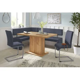 OTTO home Charissa Strukturstoff langer Schenkel rechts 190 x 90 x 140 cm dunkelblau