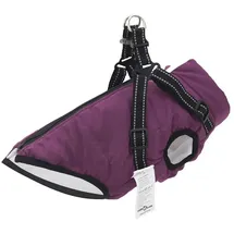 vidaXL Hundemantel mit Geschirr Wasserdicht Reflektierend Lila L24