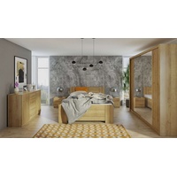 99rooms Schlafzimmer-Set Mela, (Komplettset, Set (5-St), Design weiß 200 cm