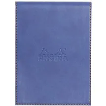 Rhodia 128208C Notizblock N12 (mit Schutzhülle aus Kunstleder, 9,5 x 13 cm, liniert, schick und elegant, ideal für Ihre Notizen) 1 Set, saphirblau