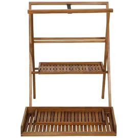 Siena Garden Caruna Tablett Tisch 45 x 70 x 91 cm braun klappbar