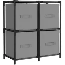 vidaXL Lagerbox Polyester 63×30×71 cm Grau