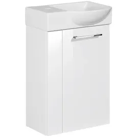 Fackelmann Waschbeckenunterschrank 44 x 60 x 24,3 cm Weiß
