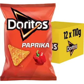 Doritos Tortilla Nachos Paprika Geschmack Herzhafter Snack zum Knabbern 12x 110g