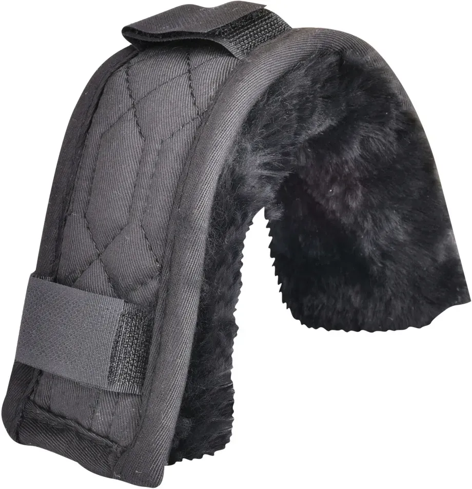 Waldhausen Lammfell Genickpolster - schwarz/schwarz - schwarz/schwarz