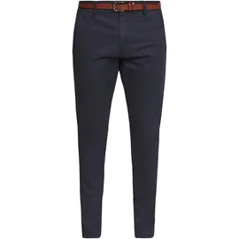 Indicode Stoffhose "Gower", Herren, Gr. 30, Länge 34, blau (navy), Web, Obermaterial: 98% Baumwolle, 2% Elasthan, unifarben, schmal normal, Hosen Stoffhose, Baumwollmischung, regular fit
