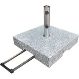 Pure Home & Garden 70 kg Granit Schirmständer mit Rollen und Trolleyfunktion