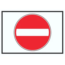 Kein Eingang Symbol Schild A5 (148x210mm)