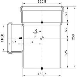 Wavin Abzweig DN 150x100 87 Grad