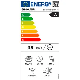 Sharp ES-WNFB914CWDA Waschmaschine (9 kg, 1400 U/min)