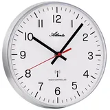 Atlanta Funkwanduhr Funk-Wanduhr 4532/19, Silber, aus Kunststoff, modern, gut ablesbar silberfarben