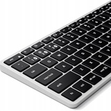 SATECHI Slim X1 Bluetooth Tastatur mit Hintergrundbeleuchtung (Silber)