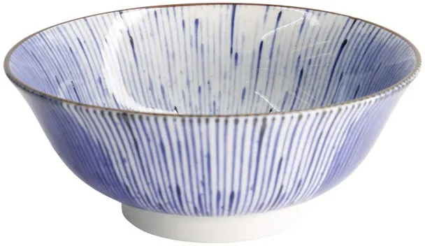 Tokyo Design Original Japanische Keramik Ramen Schale HANABI – blau weiß – 1 l