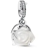 Pandora 793200C01 Charm-Anhänger Weiße Blühende Rose Silber