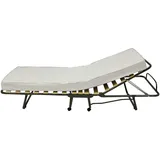 veraflex s.r.l. Veraflex Tokio Premium Klappbett 80x197 cm mit Höhenverstellbarem Kopfteil | Ideal als Gästebett und Reisebett