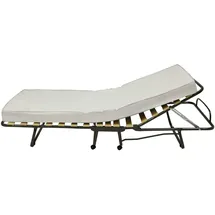 veraflex s.r.l. Veraflex Tokio Premium Klappbett 80x197 cm mit Höhenverstellbarem Kopfteil | Ideal als Gästebett und Reisebett