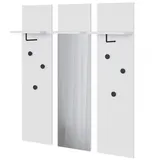 Vicco Vicco, Garderobe + Kleiderhaken, Wandgarderobe Siri, Weiss, Set mit 3 Wandgarderoben