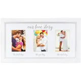 Pearhead Our Love Story Keepsake Wedding Frame, Wood, Silver, Great Newly Wed Gift, Engagement Gift, Wedding Gift