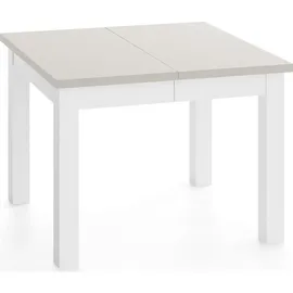 WFL GROUP Quadratischer Esstisch 80 x 76,5 x 80 cm beige